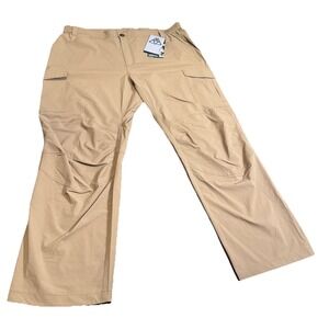 NWT Haimont Men's 2XL Hiking Cargo Pants Quick-Dry Stretch Nylon Tan